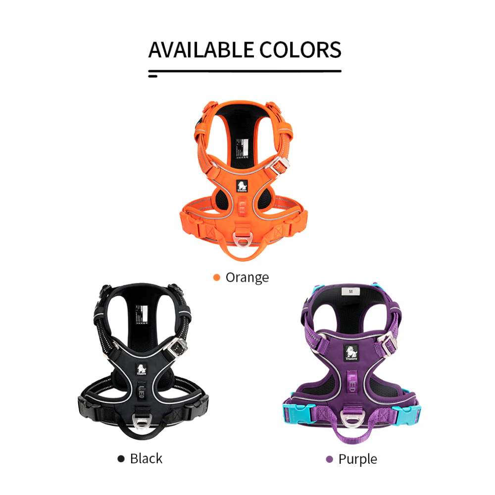 Truelove No Pull Cordura Harness with 3M Reflective Material for Dogs (Purple) - Image 6