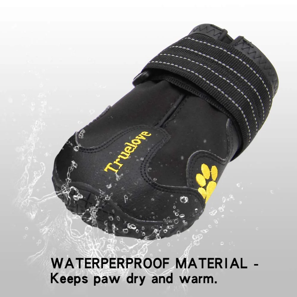 Truelove Waterproof Pet Boots for Dogs (Black, Set of 4) - Image 10