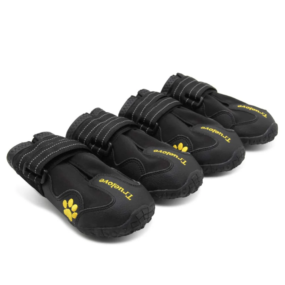 Truelove Waterproof Pet Boots for Dogs (Black, Set of 4) - Image 4