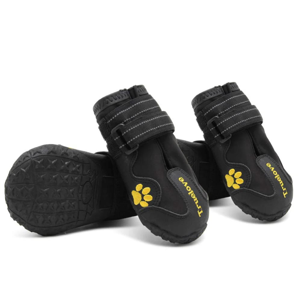 Truelove Waterproof Pet Boots for Dogs (Black, Set of 4) - Image 5