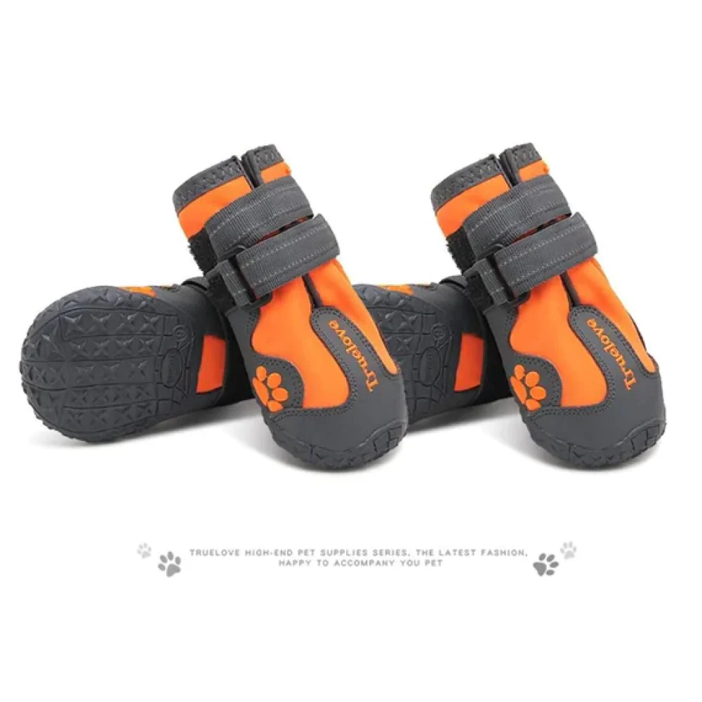 Truelove Waterproof Pet Boots for Dogs (Orange, Set of 4) - Image 3