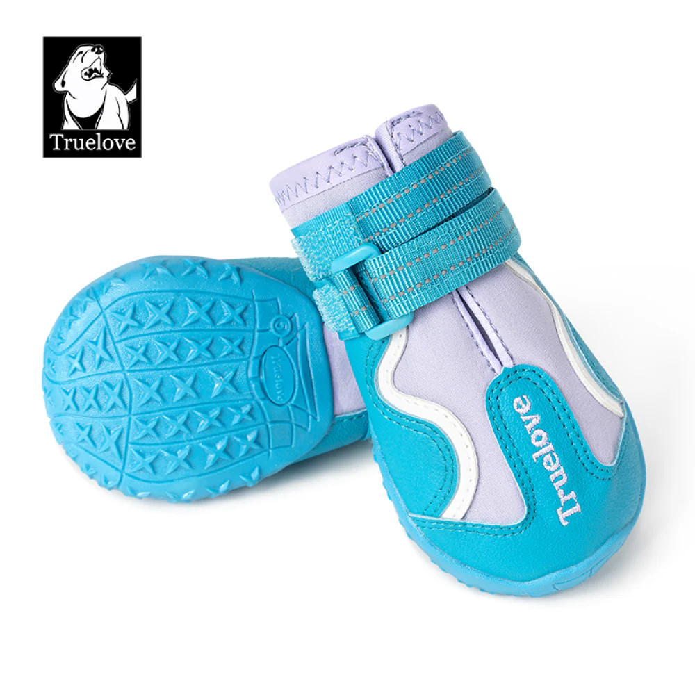 Truelove Reflective Waterproof and TPR Sole Shoes for Dogs (Algiers Blue/Lavender, Set of 4) - Image 3