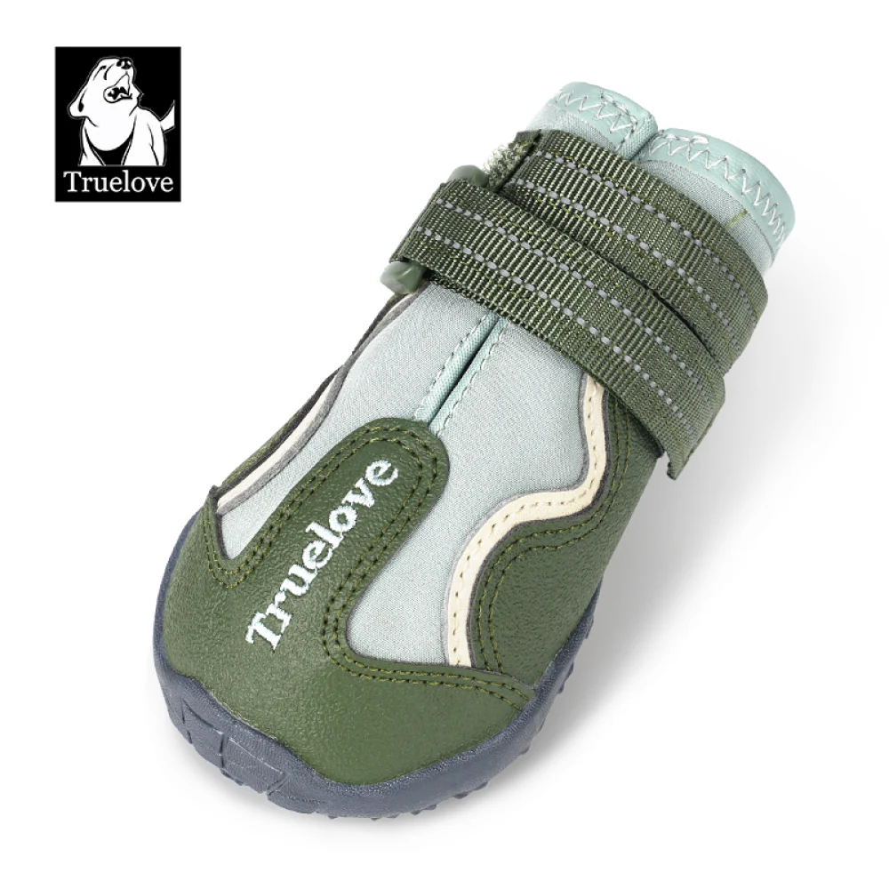 Truelove Reflective Waterproof and TPR Sole Shoes for Dogs (Cypress/Harbor Gray, Set of 4) - Image 5