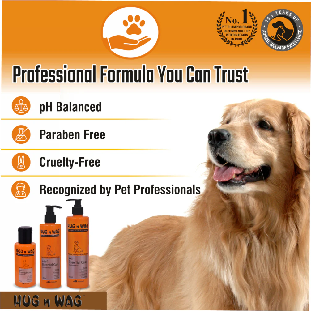 Ttk Hug n Wag Professional 4 in 1 Essential Care Shampoo with Pro Vitamin B5 for Dogs - Image 10