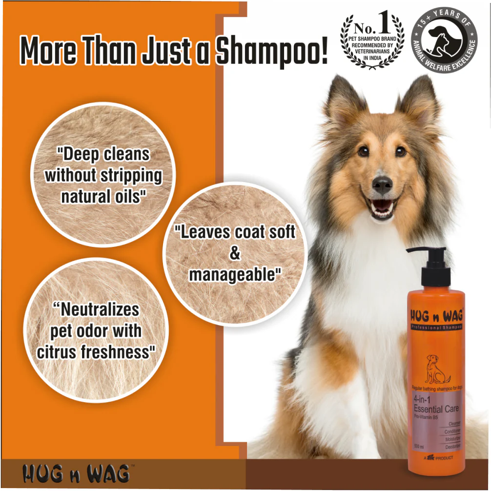 Ttk Hug n Wag Professional 4 in 1 Essential Care Shampoo with Pro Vitamin B5 for Dogs - Image 8