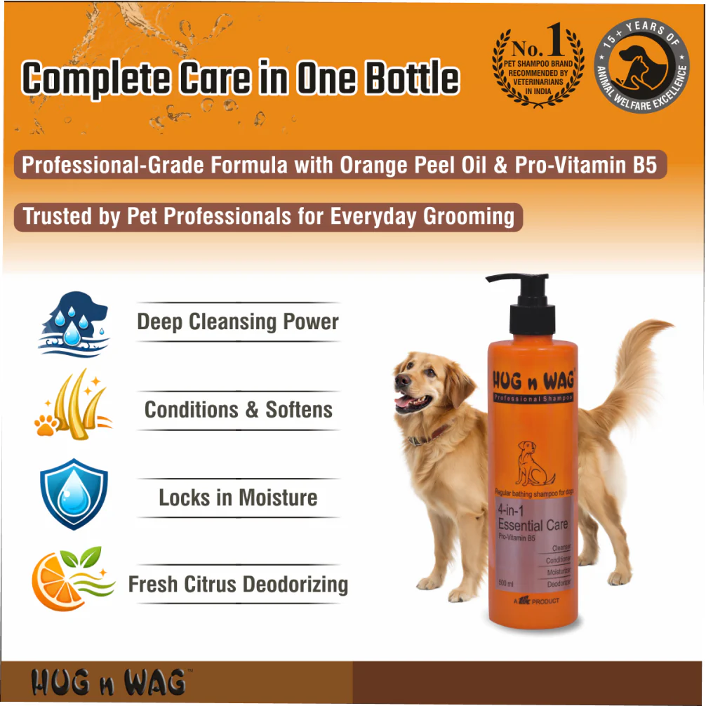 Ttk Hug n Wag Professional 4 in 1 Essential Care Shampoo with Pro Vitamin B5 for Dogs - Image 9