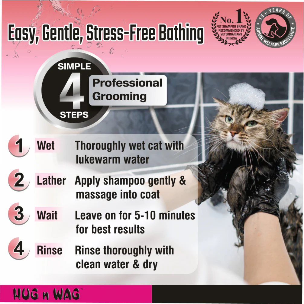 Ttk Hug n Wag Professional Mild Cat Shampoo with Pro Vitamin B5 - Image 10