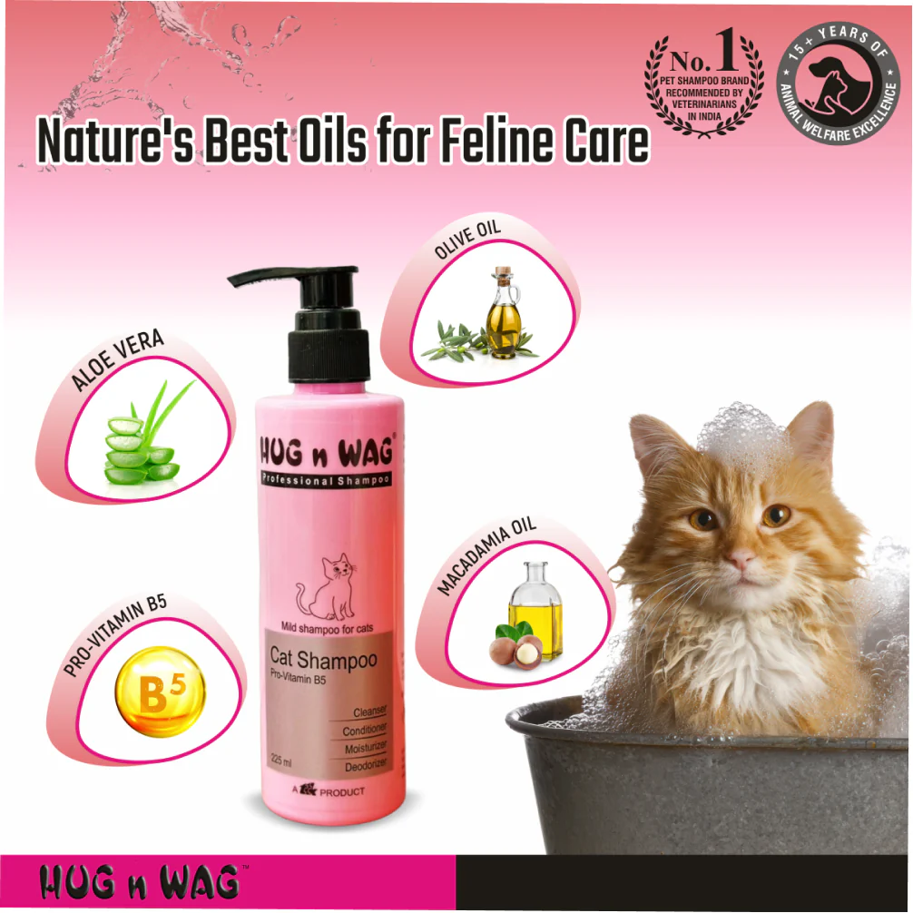Ttk Hug n Wag Professional Mild Cat Shampoo with Pro Vitamin B5 - Image 5