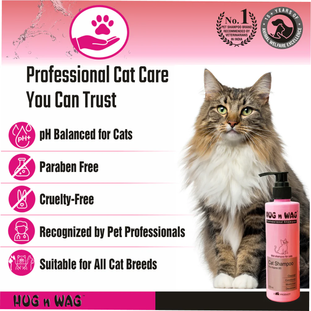 Ttk Hug n Wag Professional Mild Cat Shampoo with Pro Vitamin B5 - Image 7