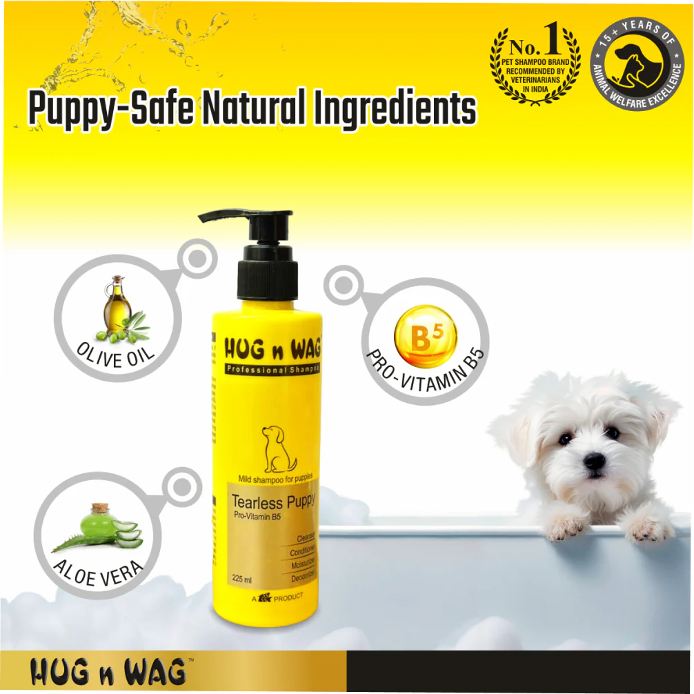 Ttk Hug n Wag Professional Tearless Puppy Shampoo with Pro Vitamin B5 - Image 6