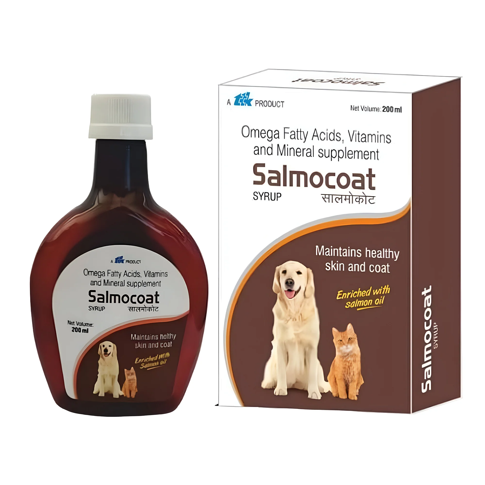 Ttk Salmocoat Syrup Skin & Coat Supplement with Salmon Fish Oil for Dogs and Cats - Image 2