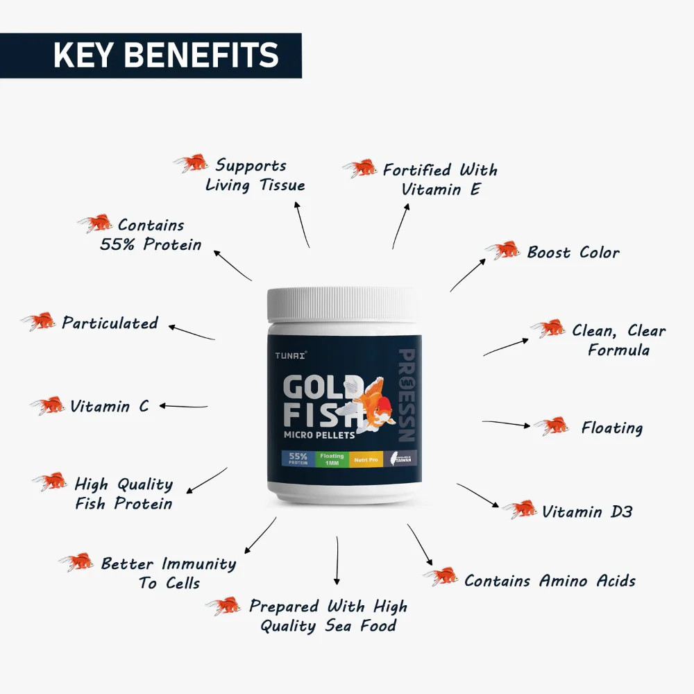 Tunai Protein Rich Premium Gold Fish Dry Food - Image 3