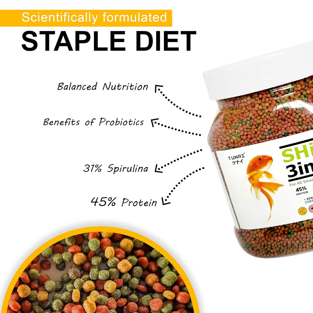 Tunai Shipp's 3in1 Pellets Small and Medium Adult Fish Food - Image 2