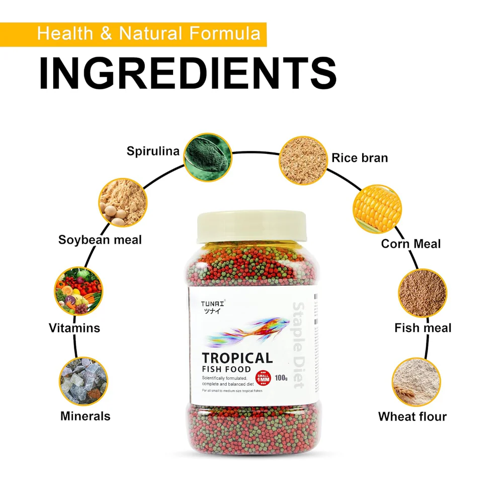 Tunai Tropical 1.2mm Floating Pellets Adult Small and Medium Fish Dry Food - Image 3