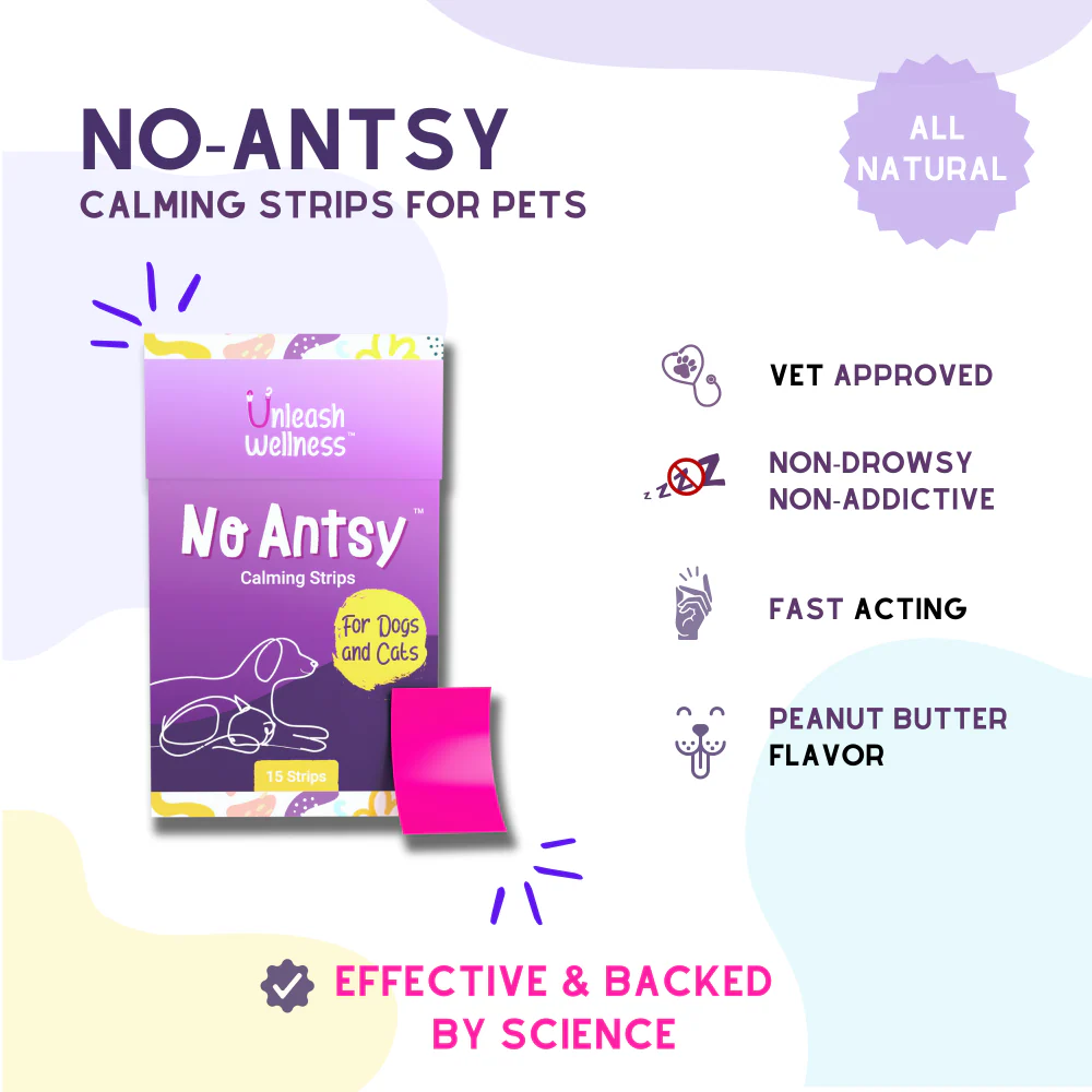 Unleash Wellness No Antsy All Natural Calming Strips for Dogs and Cats - Image 2