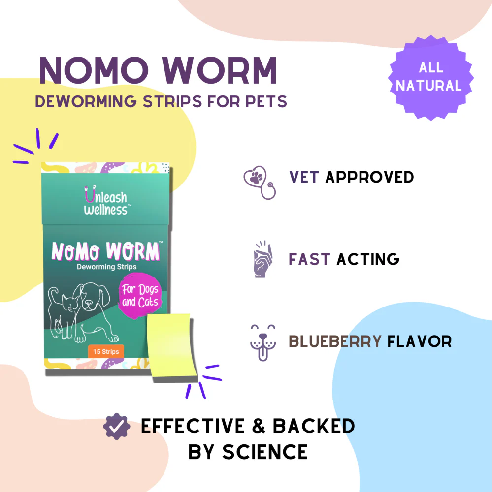 Unleash Wellness NoMo Worm Natural Deworming Strips for Dogs and Cats - Image 2