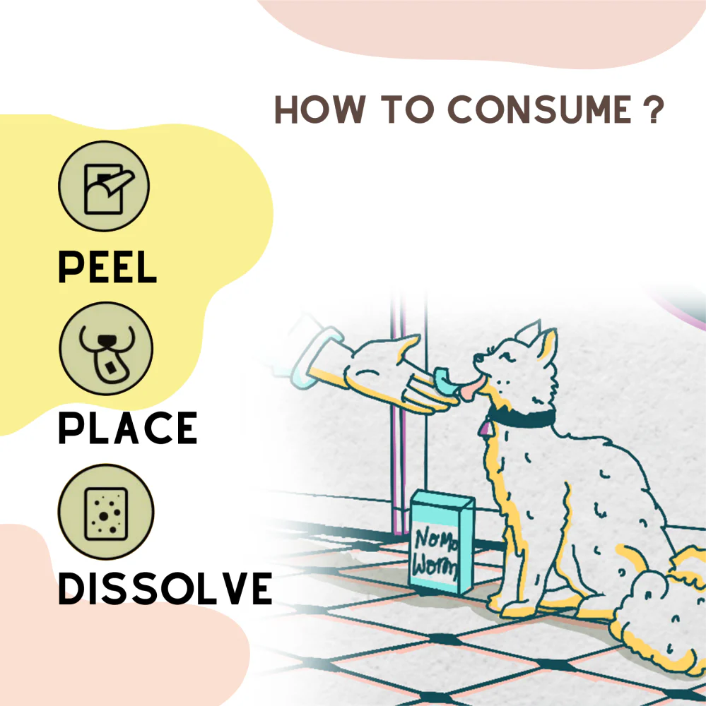 Unleash Wellness NoMo Worm Natural Deworming Strips for Dogs and Cats - Image 4
