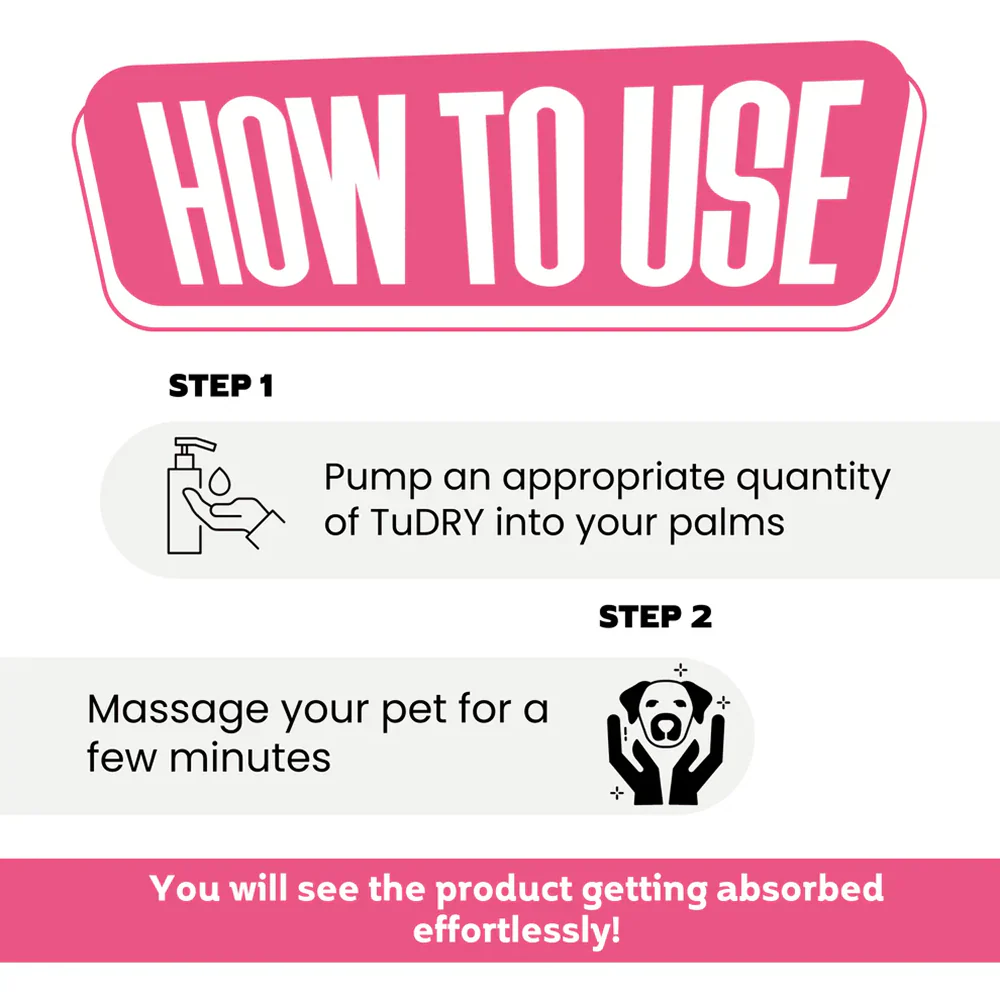 Unleash Wellness TuDry All Natural Waterless Shampoo for Dogs and Cats - Image 6