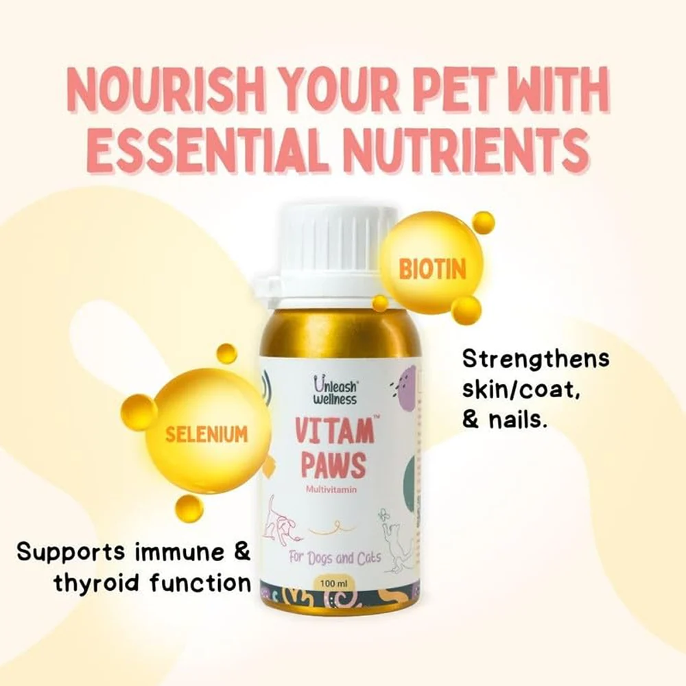 Unleash Wellness Vitam Paws Multivitamin Supplement for Dogs and Cats - Image 8