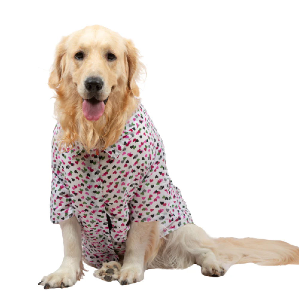 Up4pets Dreamy Hearts Cotton Shirts for Dogs (Pink) - Image 3