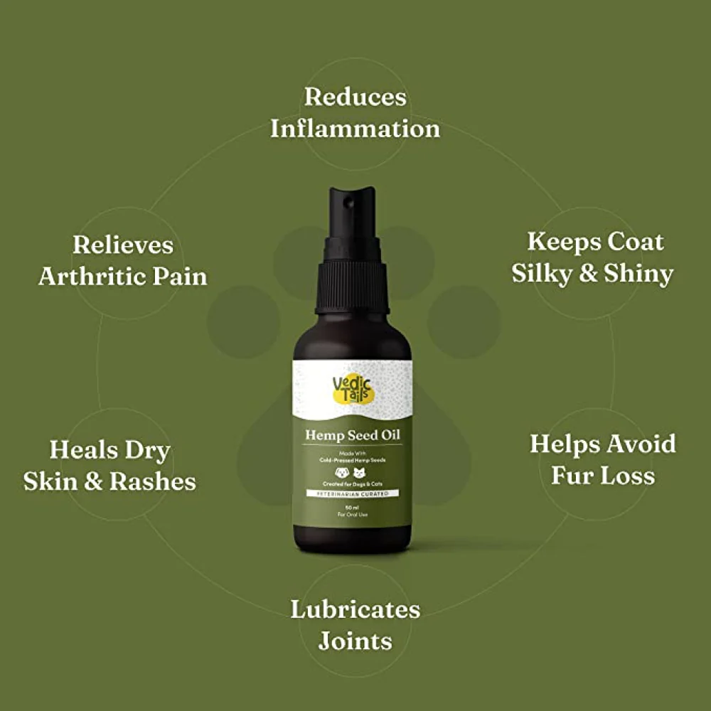 Vedic Tails Hemp Seed Oil for Dogs and Cats - Image 2