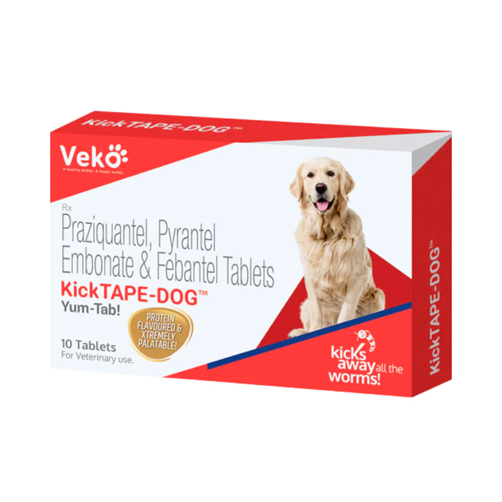 Veko Kicktape Dog Deworming Tablet (pack of 10 tablets) - Image 2
