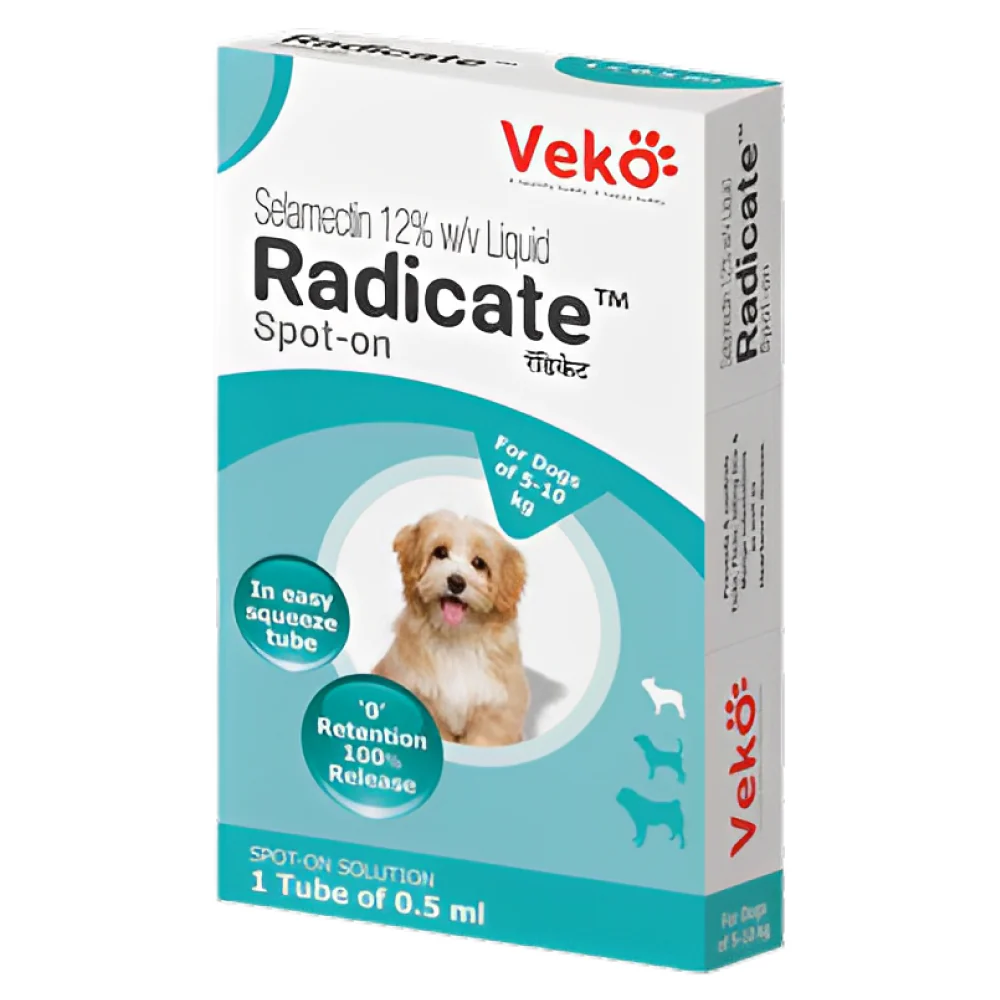 Veko Radicate (Selamectin) Tick and Flea Control Spot On for 5 to 10kg Dogs - Image 2