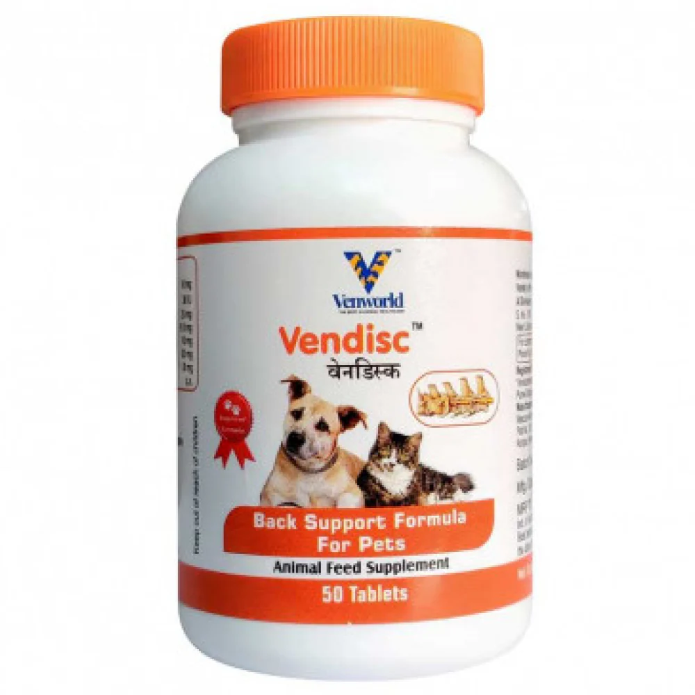 Venkys Vendisc Tablets Joint Support for Dogs and Cats (pack of 50 tablets) - Image 2