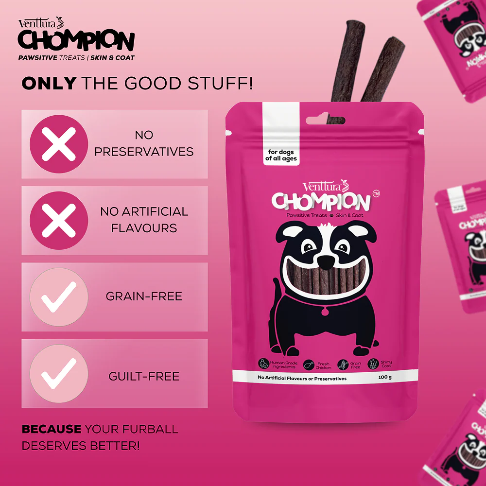 Venttura Chompion Pawsitive Skin and Coat Dog Treats - Image 6