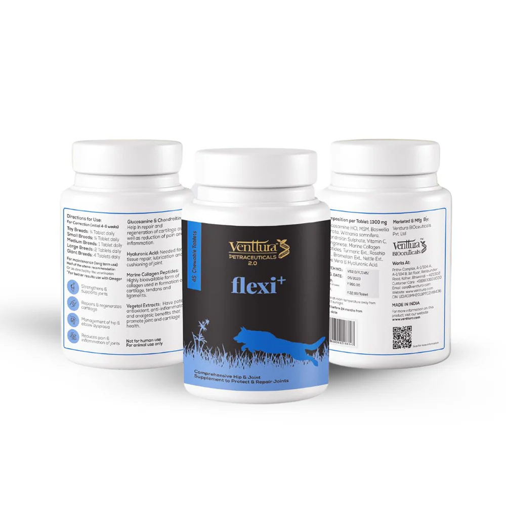Venttura Flexi Plus Hip and Joint Chewable Tablets for Dogs - Image 8