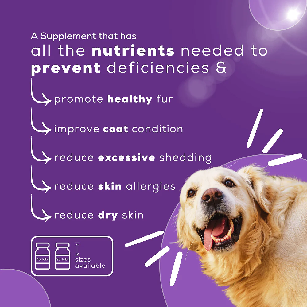 Venttura Fur Plus Chewable Skin & Coat Supplement Tablets for Dogs - Image 3