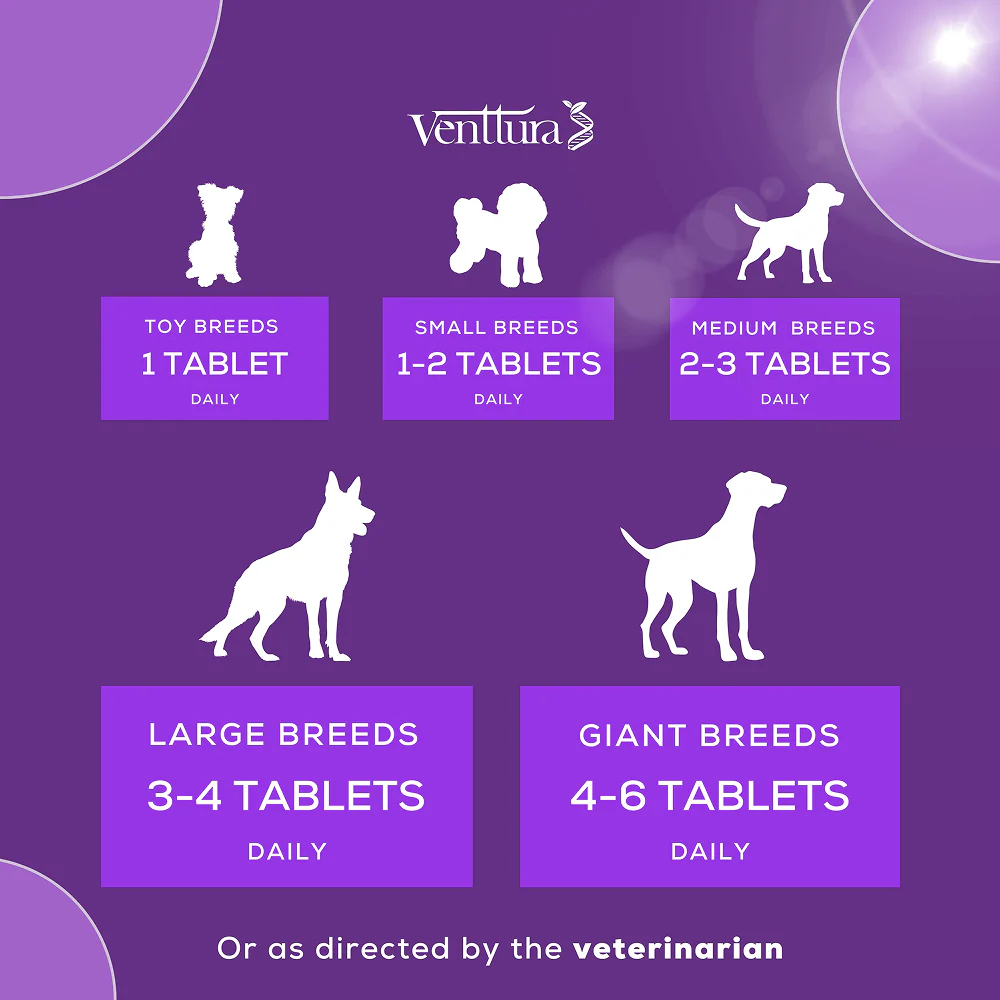 Venttura Fur Plus Chewable Skin & Coat Supplement Tablets for Dogs - Image 6
