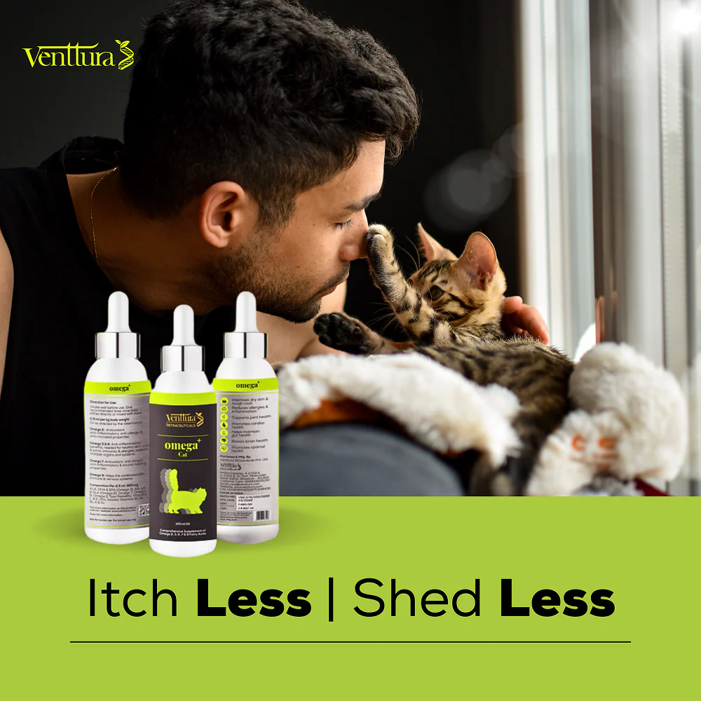 Venttura Healthy Skin & Glowing Coat Omega Fatty Acid Supplement for Cats - Image 8