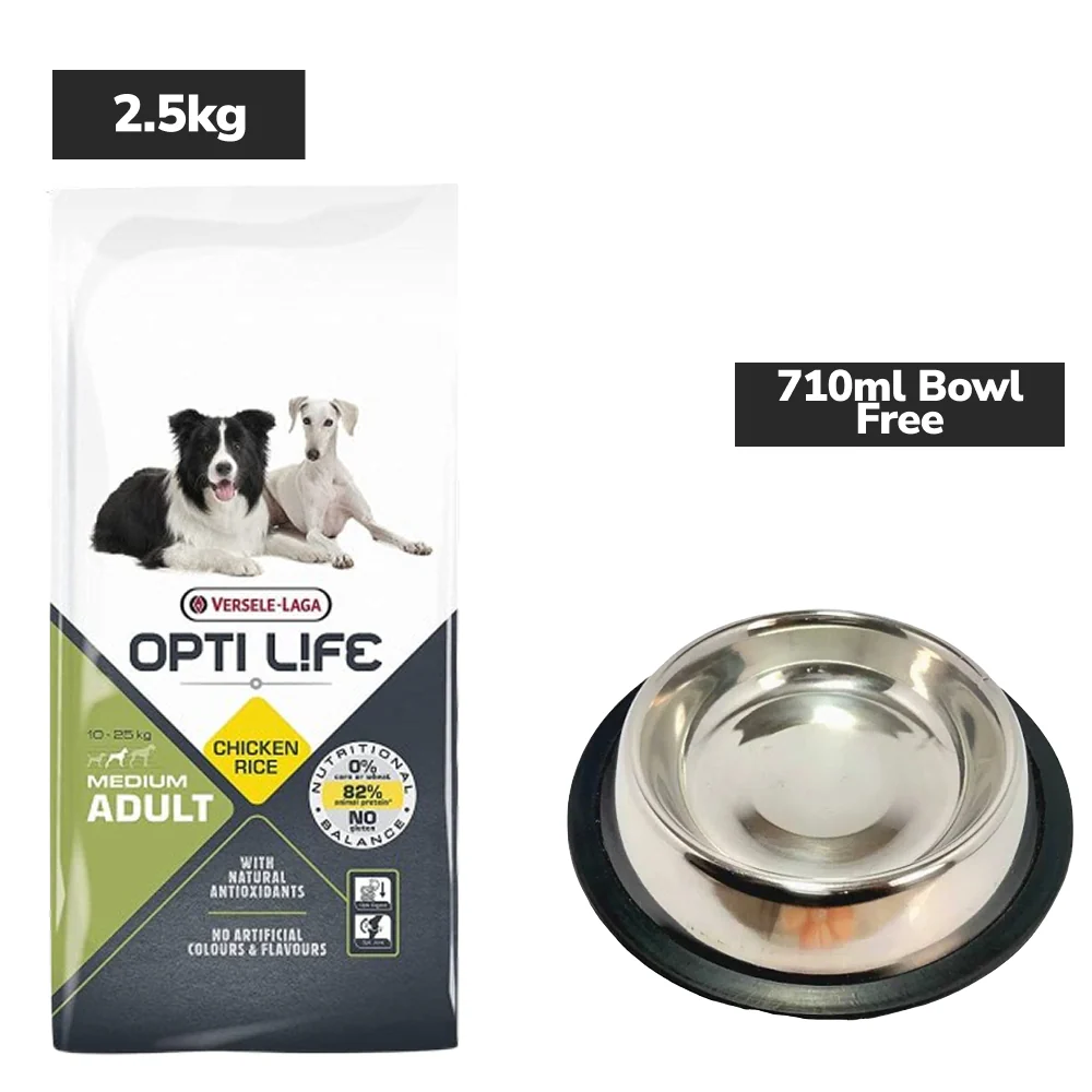 Versele Laga Opti Life Chicken & Rice Medium Adult Dry Dog Food - Image 7