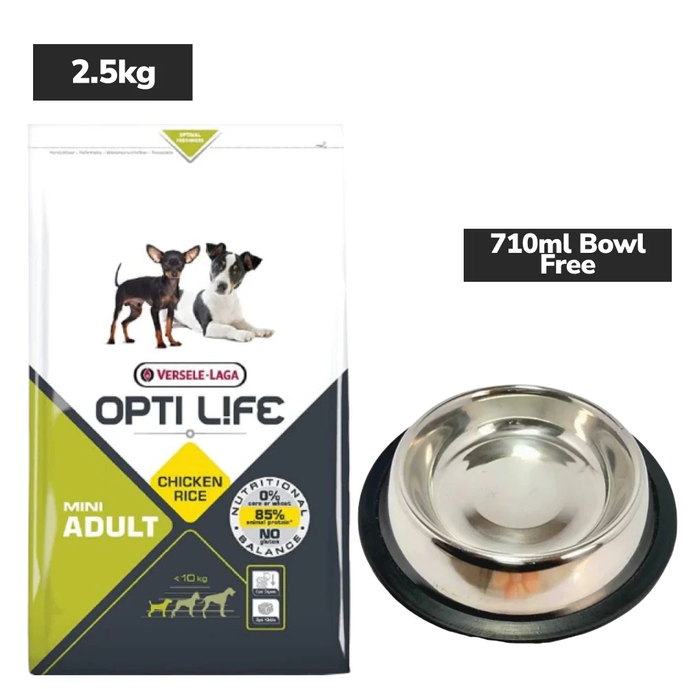 Versele Laga Opti Life Chicken & Rice Mini Adult Dry Dog Food - Image 4