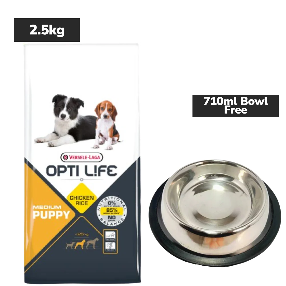 Versele Laga Opti Life Chicken & Rice Medium Dry Puppy Food - Image 8