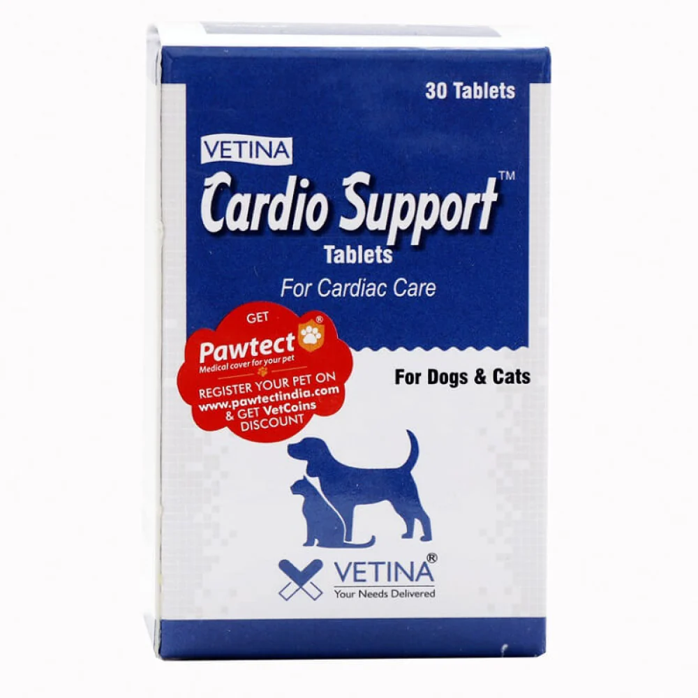 Vetina Cardio Support Tablet for Dogs and Cats (pack of 30 tablets) - Image 2