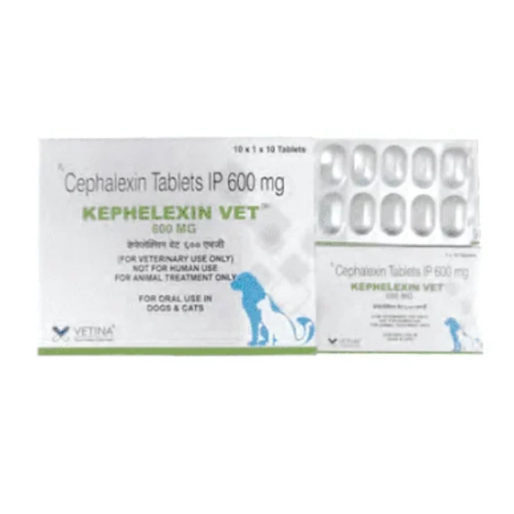 Vetina Kephelexin Vet 600mg (Cephalexin) Tablet for Dogs and Cats