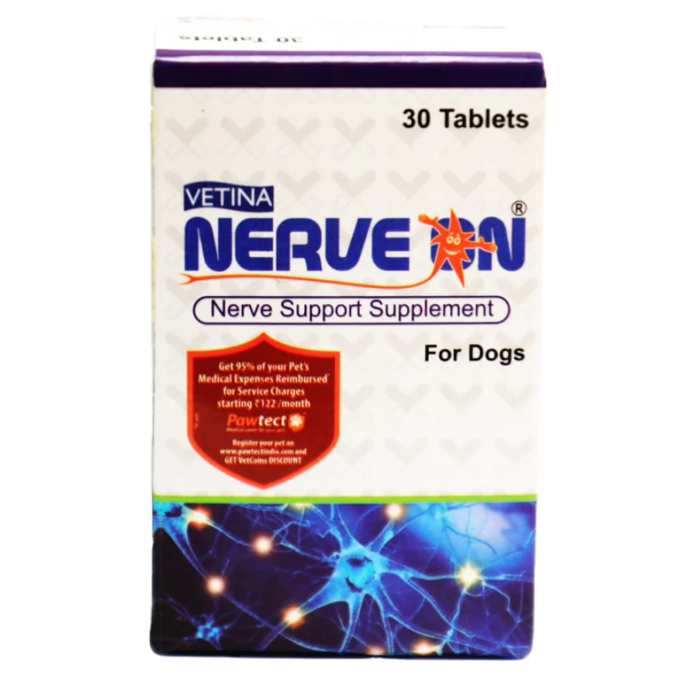 Vetina Nerve On Tablet for Dogs (pack of 30 tablets) - Image 2