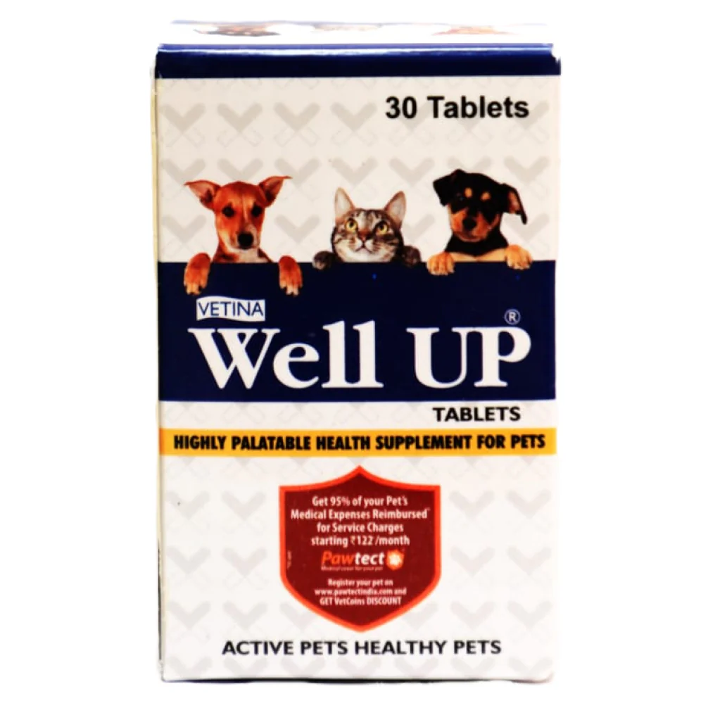 Vetina Well Up tablets Nutritional Supplement for Dogs and Cats (30 tablets) - Image 2