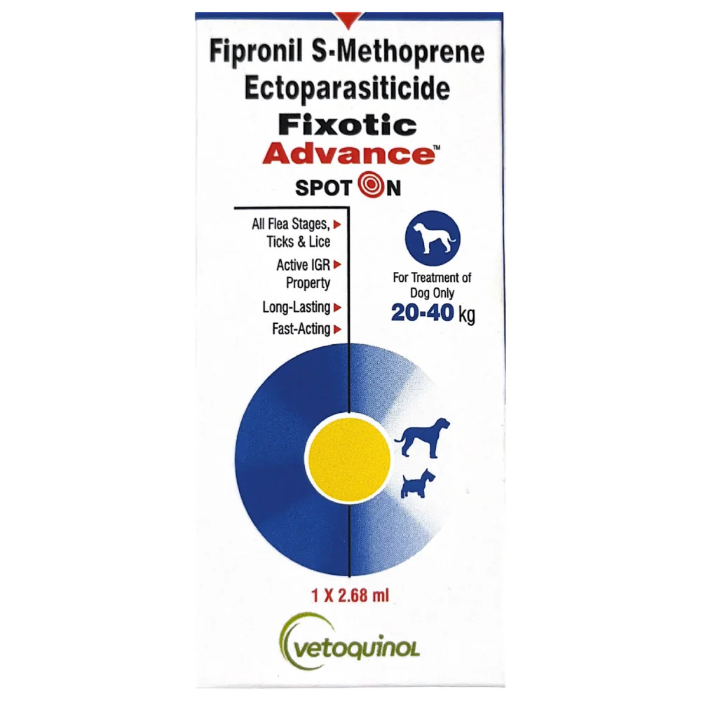 Vetoquinol Fixotic Advance 20 to 40kg Spoton and Savavet Kiwof Plus Dog Deworming Tablet Combo - Image 3