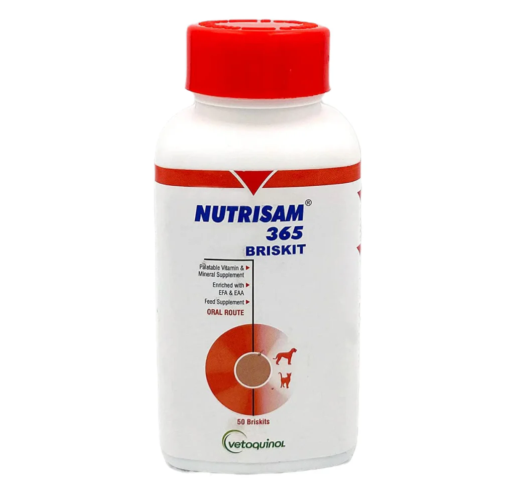 Vetoquinol Nutrisam Calcium Supplements for Dogs and Cats