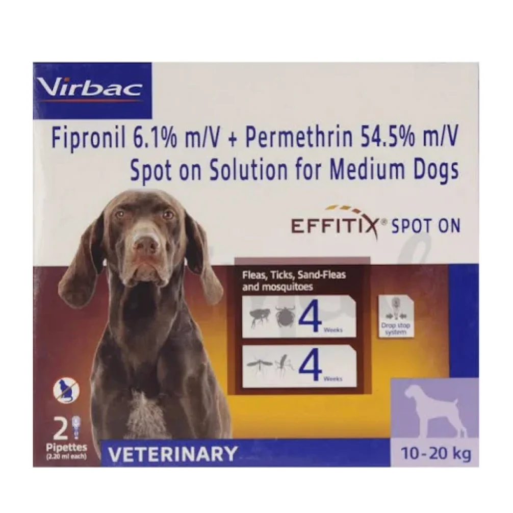 Virbac Effitix Tick & Flea Spot On for Dogs - Image 2