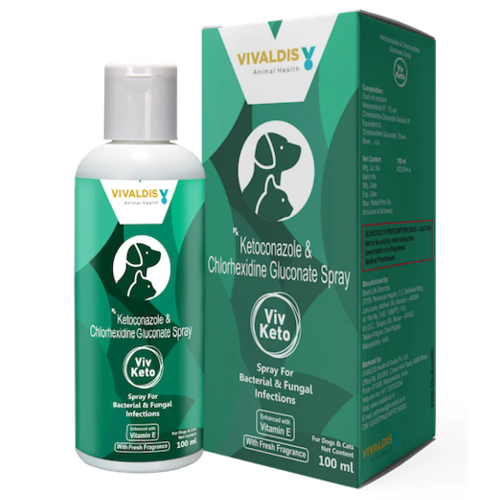 Virbac Ketochlor Shampoo (200ml) and Vivaldis Viv Keto Spray (100ml) Combo - Image 3