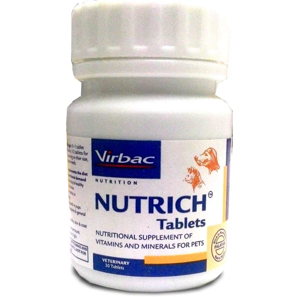 Virbac Canitone Tablets (30 tablets) and Nutrich Tablets (30 Tablets) for Dogs & Cats Combo - Image 3
