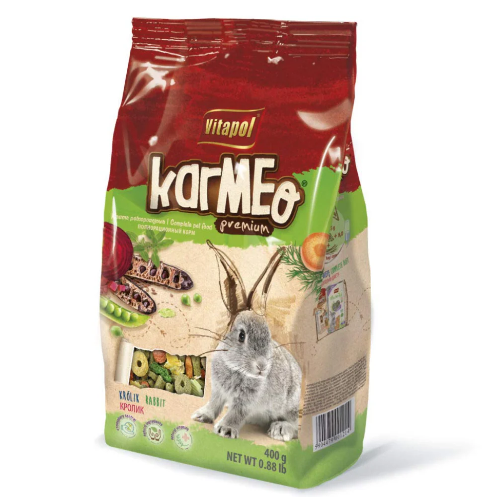 Vitapol Karma Food for Rabbits and Boltz Natural Growth Hay for Rabbits Guinea Pigs and Hamsters Combo - Image 2