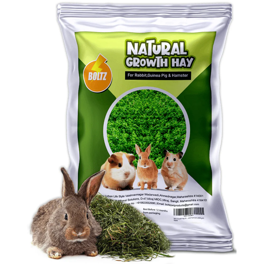 Vitapol Karma Food for Rabbits and Boltz Natural Growth Hay for Rabbits Guinea Pigs and Hamsters Combo - Image 3