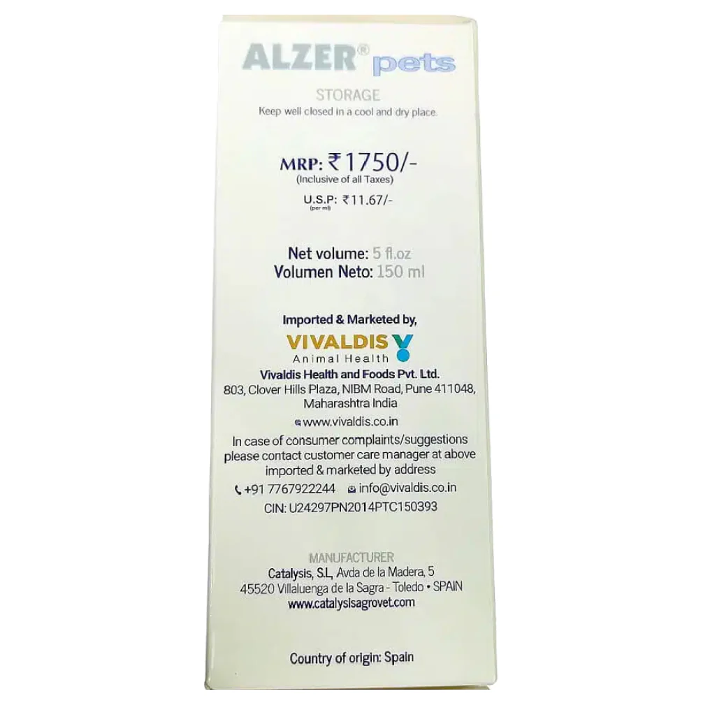 Vivaldis Alzer Syrup for Dogs and Cats (150ml) - Image 4