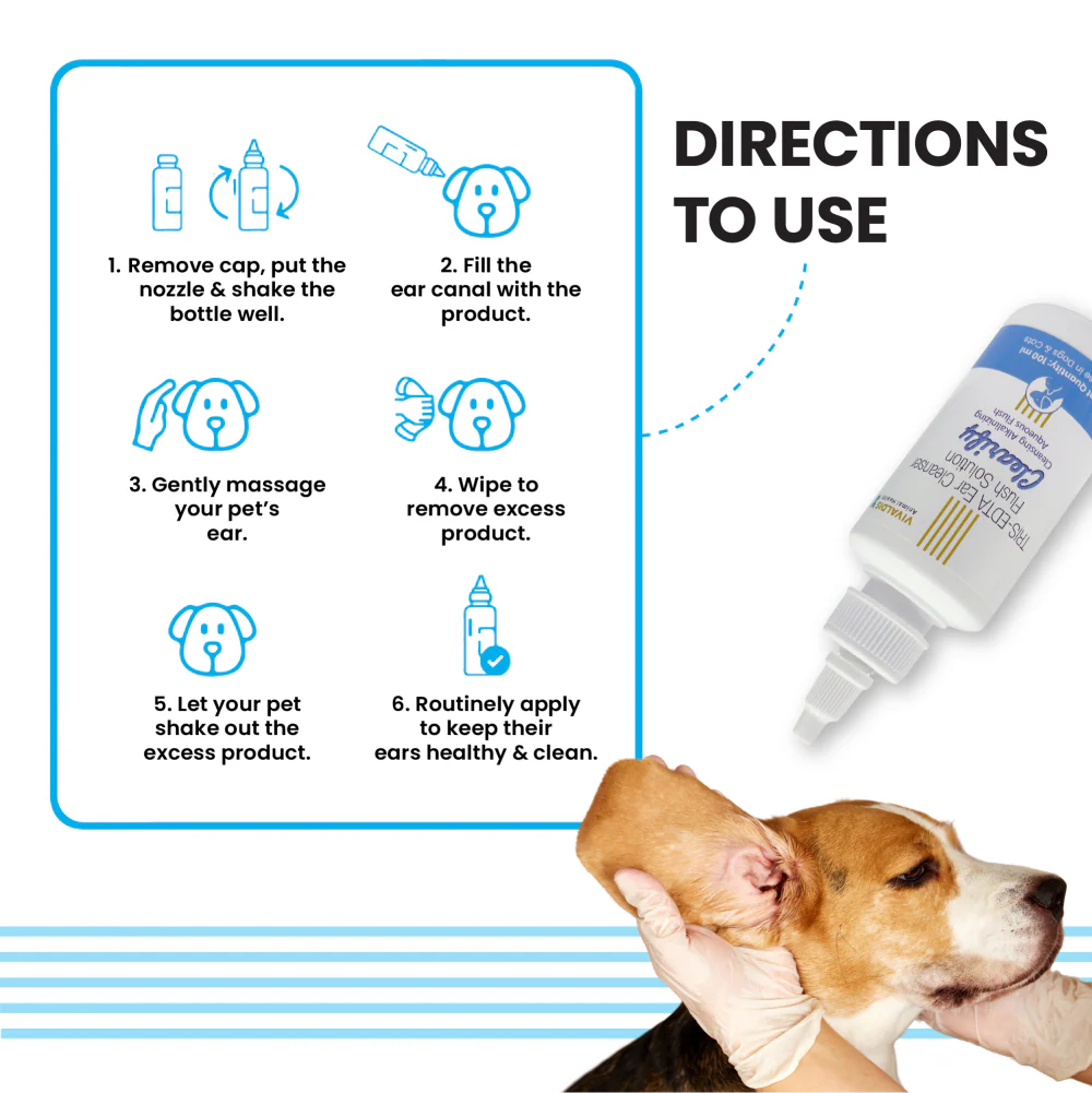 Vivaldis Clearify Ear Cleanser (Tris EDTA) for Dogs & Cats (100ml) - Image 5