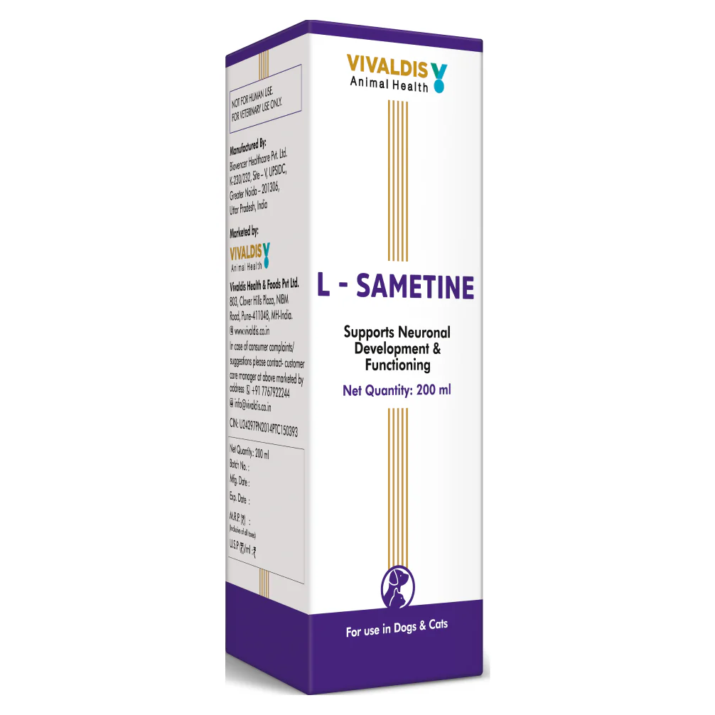 Vivaldis L Sametine Syrup for Dogs and Cats (200ml) - Image 2